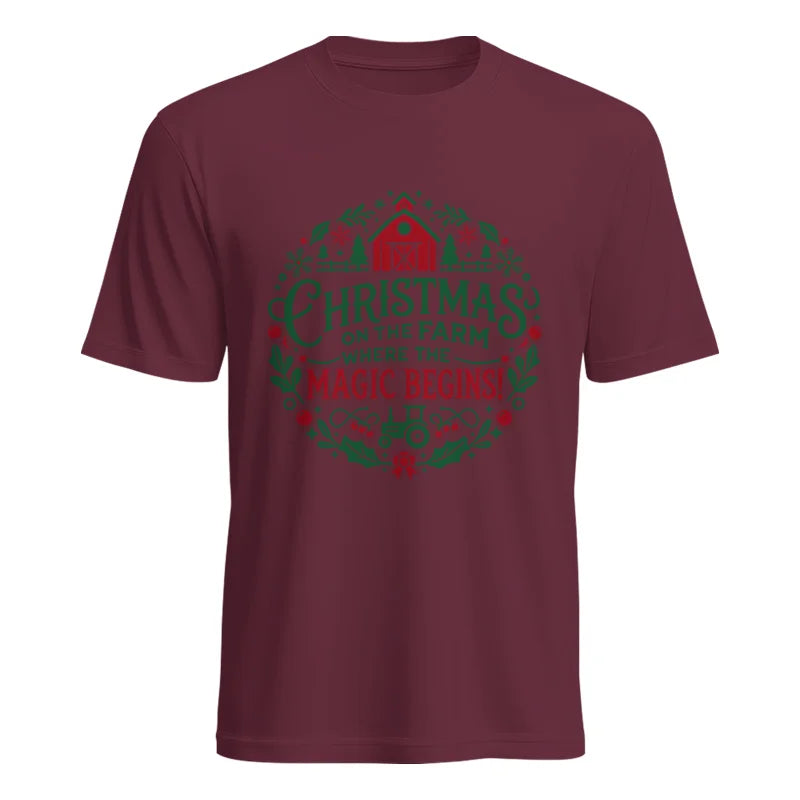 Image of Christmas on the Farm Where the Magic Begins! 2 - Unisex Heavy Cotton Tee