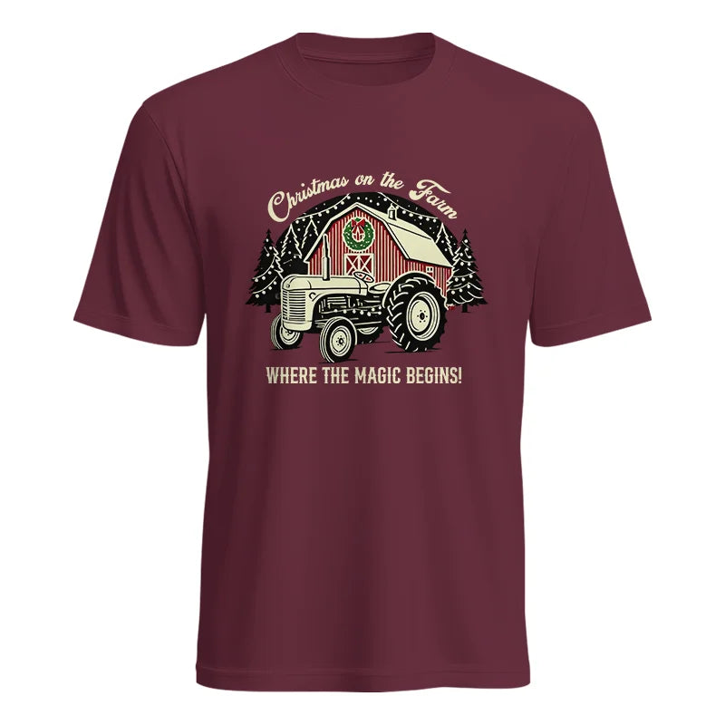 Image of Christmas on the Farm Where the Magic Begins! 3 - Unisex Heavy Cotton Tee