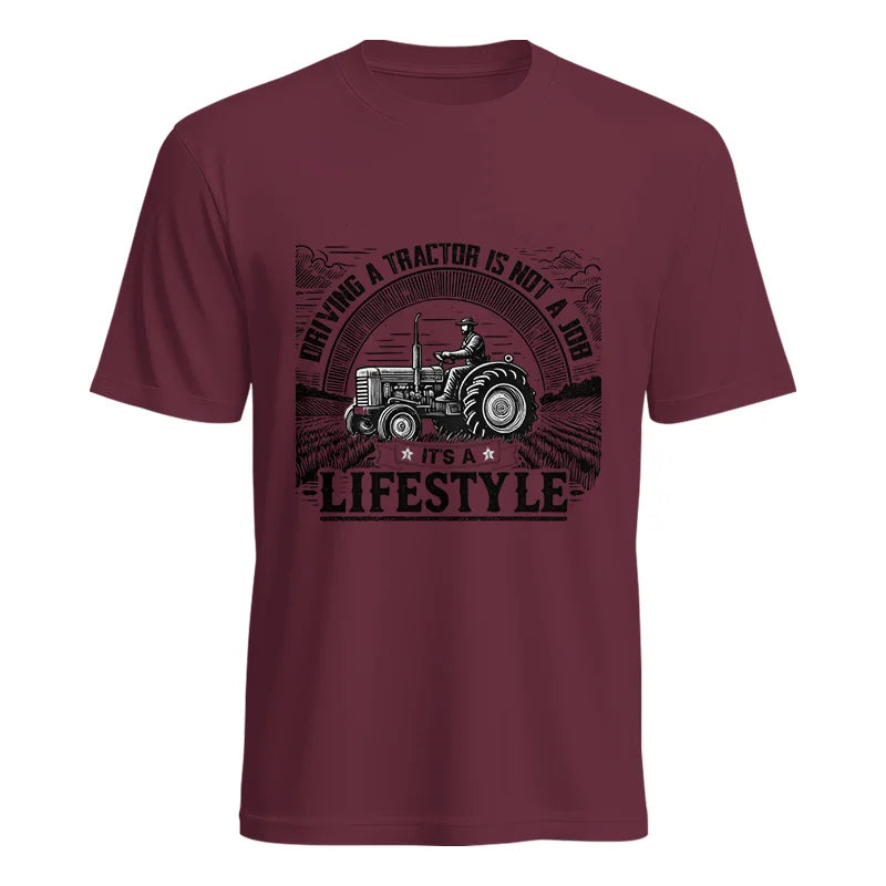 Image of Driving A Tractor Not A Job A Lifestyle - Unisex Heavy Cotton Tee