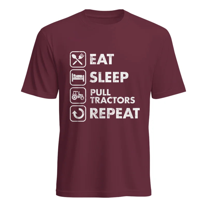 Eat Sleep Pull Tractors Repeat - Unisex Heavy Cotton Tee