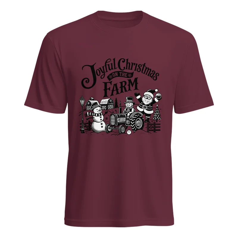 Image of Joyful Christmas On The Farm 1 - Unisex Heavy Cotton Tee