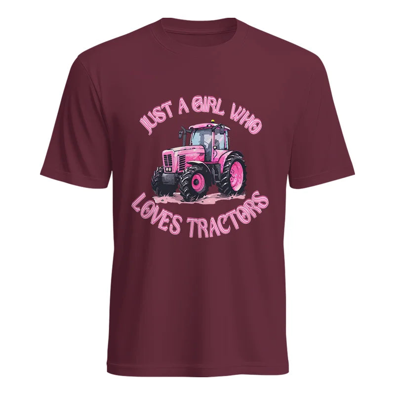 Image of Just A Girl Who Loves Tractors 1 - Unisex Heavy Cotton Tee