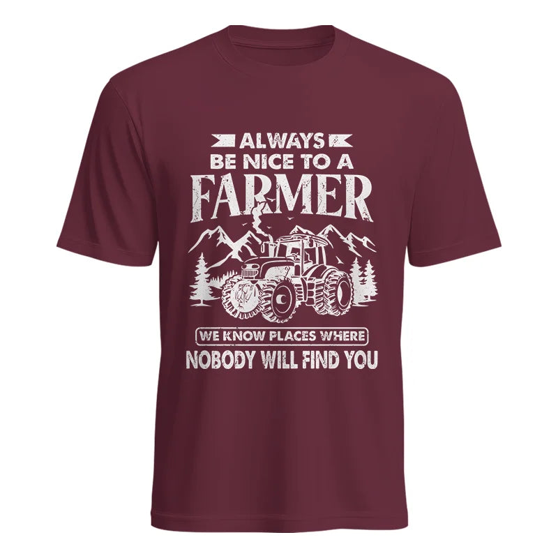 Nice Farmer Funny Tractor Rancher Farming - Unisex Heavy Cotton Tee