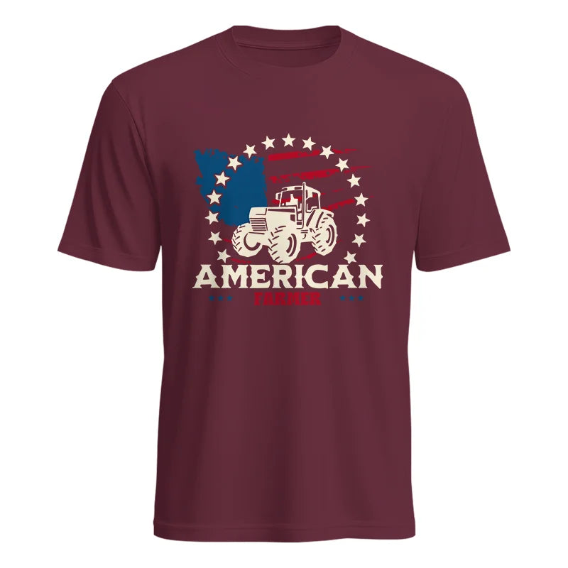 Proud To Be An American Farmer Citizen Veteran - Unisex Heavy Cotton Tee