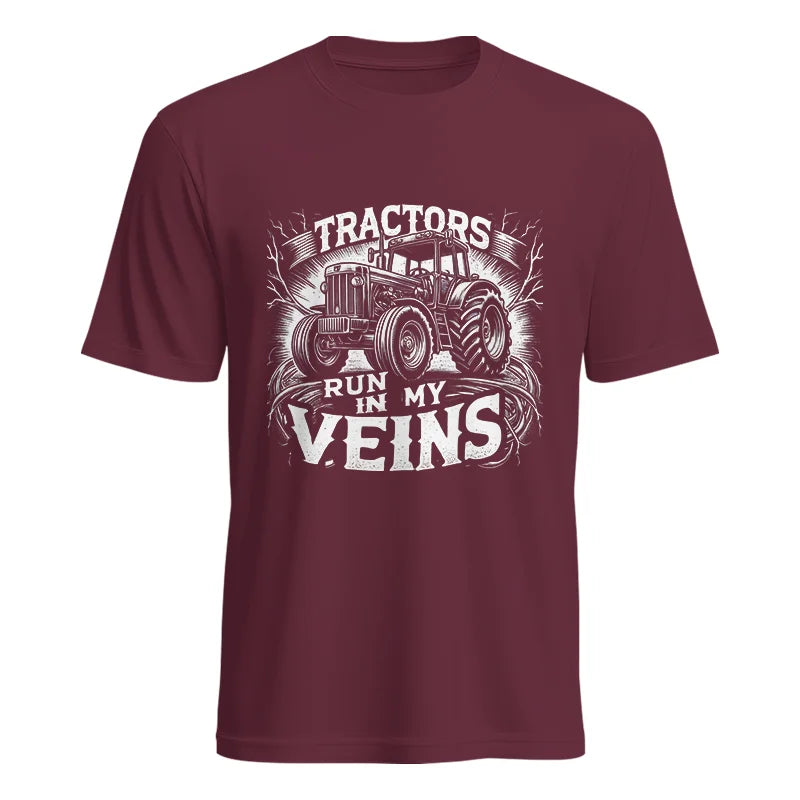 Image of Tractors Run In My Veins - Unisex Heavy Cotton Tee