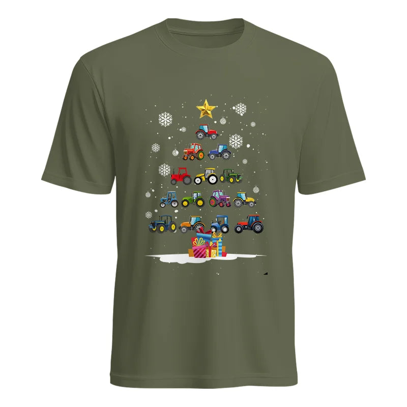 Image of Christmas Tractor Tree - Unisex Heavy Cotton Tee