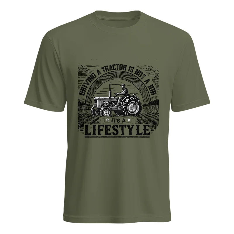 Image of Driving A Tractor Not A Job A Lifestyle - Unisex Heavy Cotton Tee