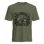 Driving A Tractor Not A Job A Lifestyle - Unisex Heavy Cotton Tee