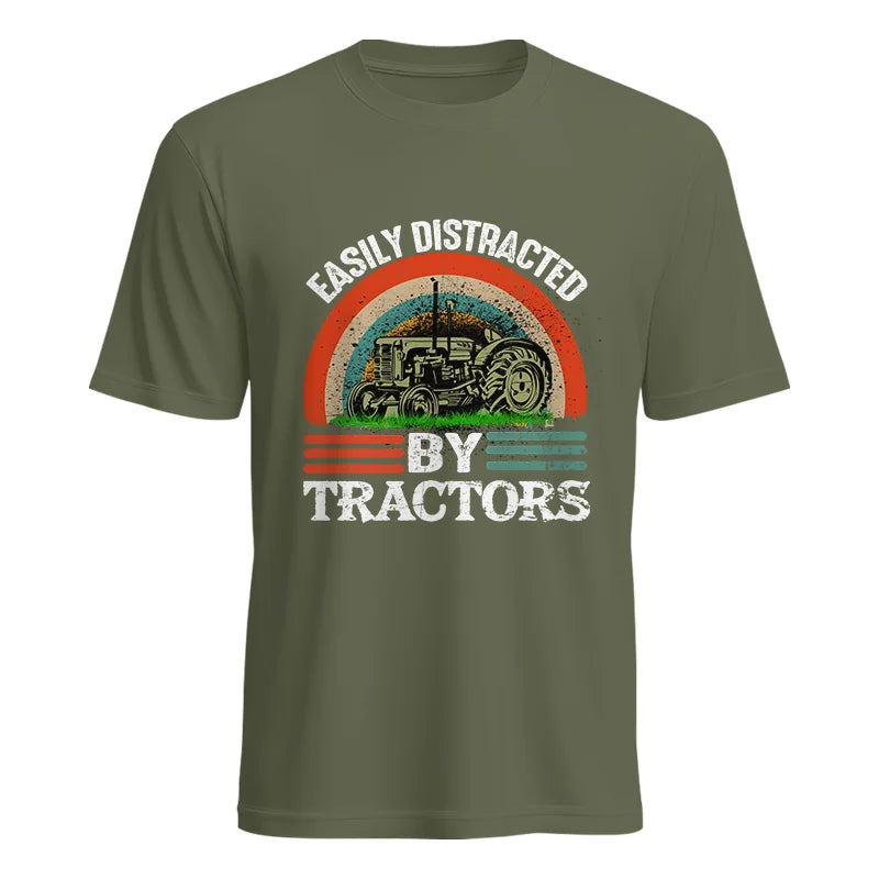 Image of Easily Distracted By Tractors - Unisex Heavy Cotton Tee