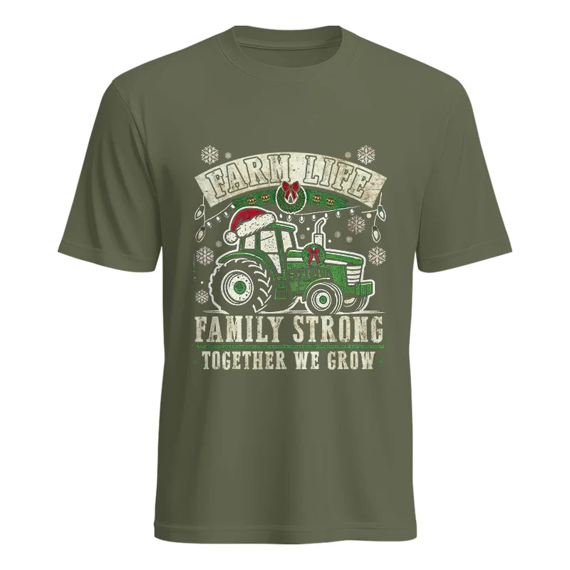 Farm Life Family Strong Together We Grow - Unisex Heavy Cotton Tee