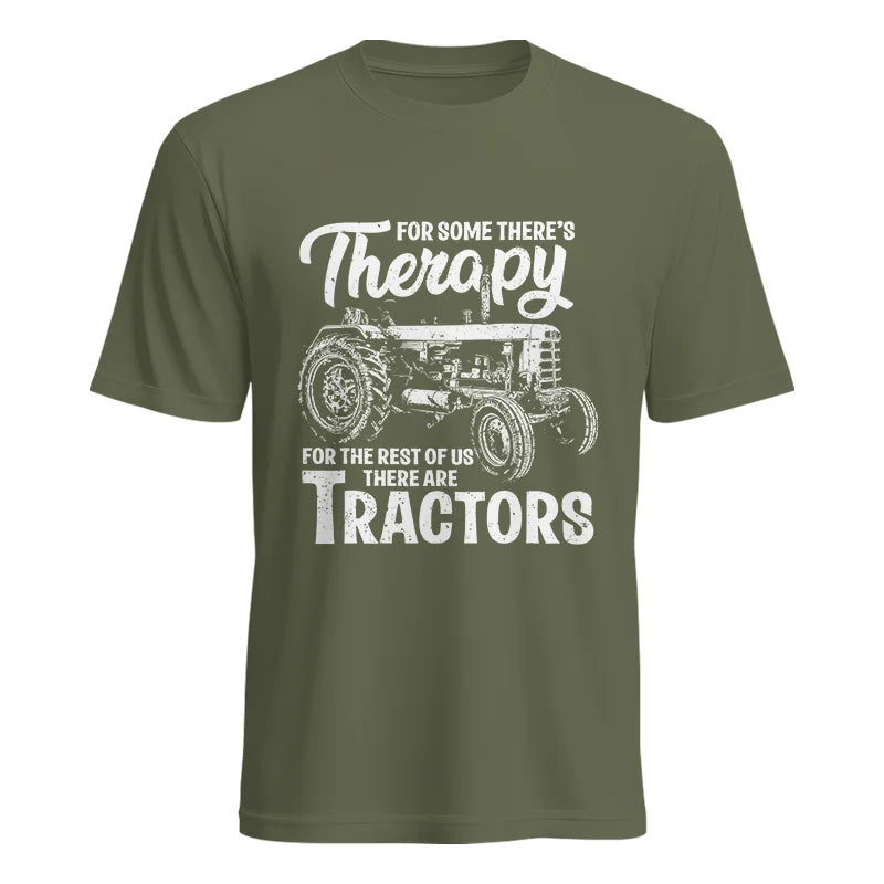 Funny Farmer Therapy Vintage Tractor Lover - Unisex Heavy Cotton Tee