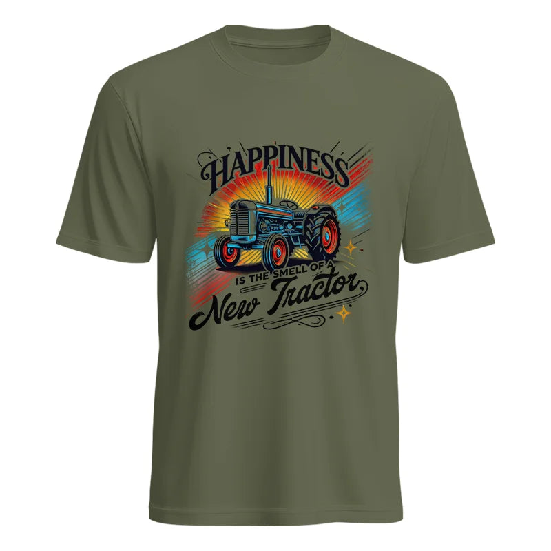 Happiness Is The Smell Of A New Tractor - Unisex Heavy Cotton Tee