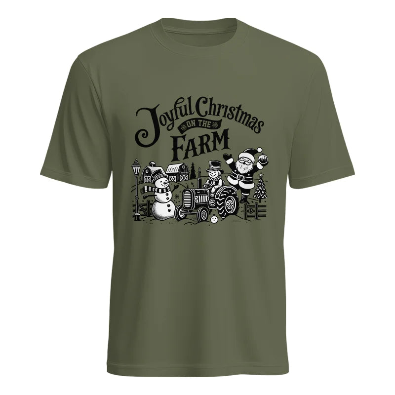 Image of Joyful Christmas On The Farm 1 - Unisex Heavy Cotton Tee