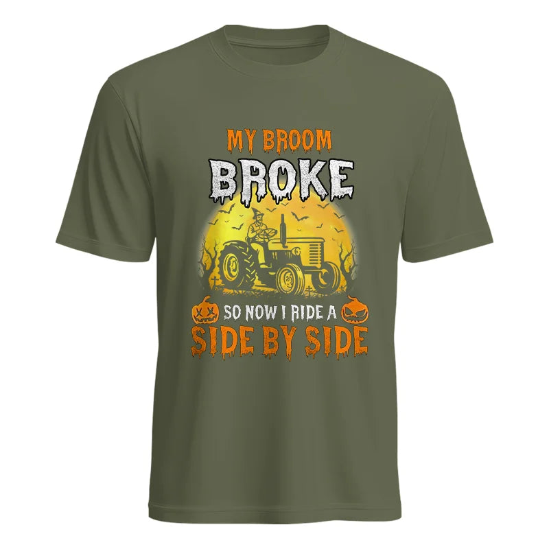 Image of My Broom Broke_I Have A Tractor Halloween - Unisex Heavy Cotton Tee