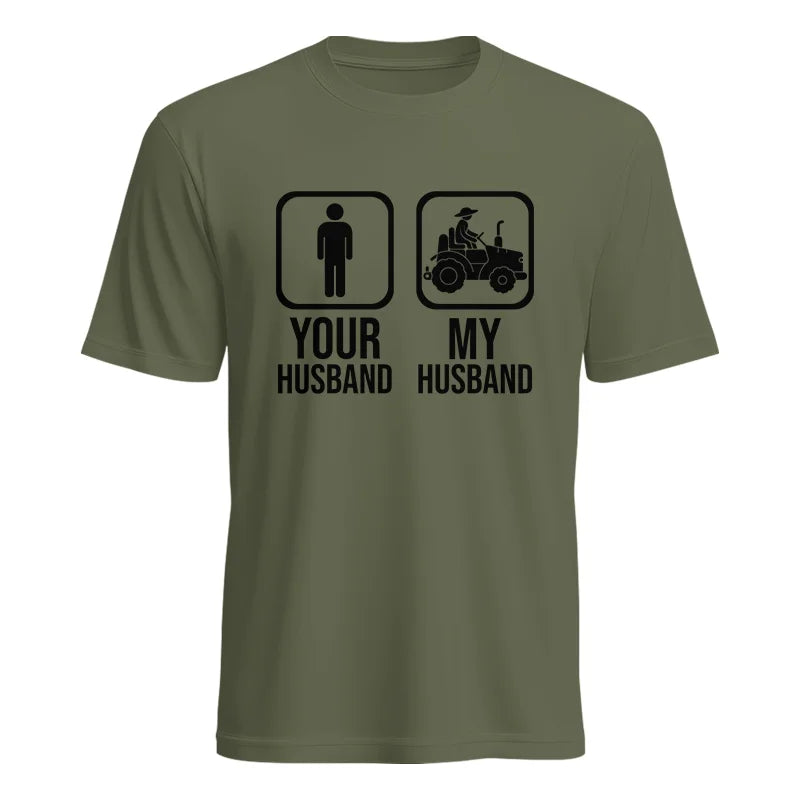 My Husband Is Cooler Than Yours Funny Farm Tractor 2 - Unisex Heavy Cotton Tee