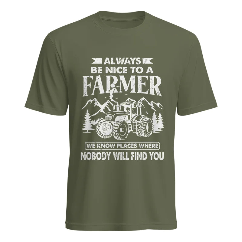 Image of Nice Farmer Funny Tractor Rancher Farming - Unisex Heavy Cotton Tee