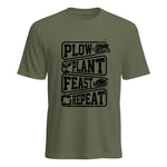 Plow Plant Feast Repeat 1 - Unisex Heavy Cotton Tee