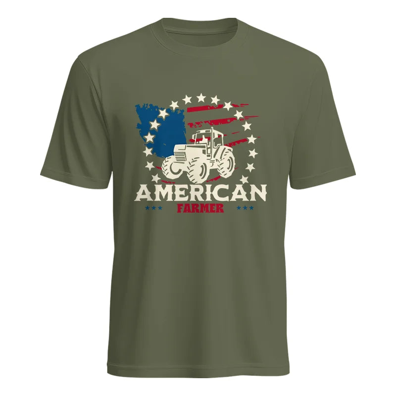 Proud To Be An American Farmer Citizen Veteran - Unisex Heavy Cotton Tee