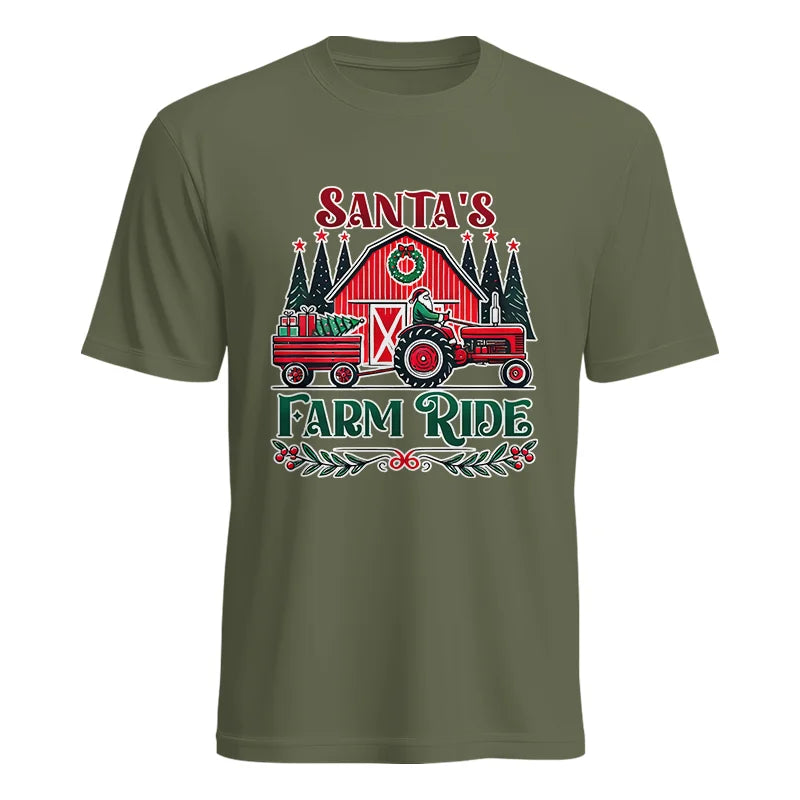 Image of Santa's Farm Ride 1 - Unisex Heavy Cotton Tee