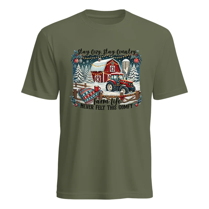 Image of Stay Cozy_Stay Country_Farm Life Never Felt This Comfy 3 - Unisex Heavy Cotton Tee