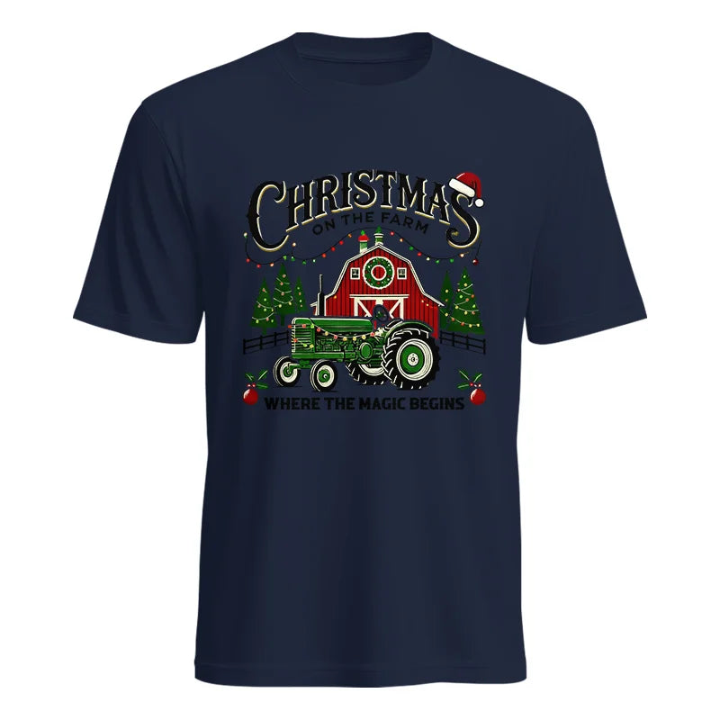 Image of Christmas on the Farm Where the Magic Begins! 5 - Unisex Heavy Cotton Tee