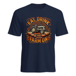 Eat Drink and Farm On 2 - Unisex Heavy Cotton Tee