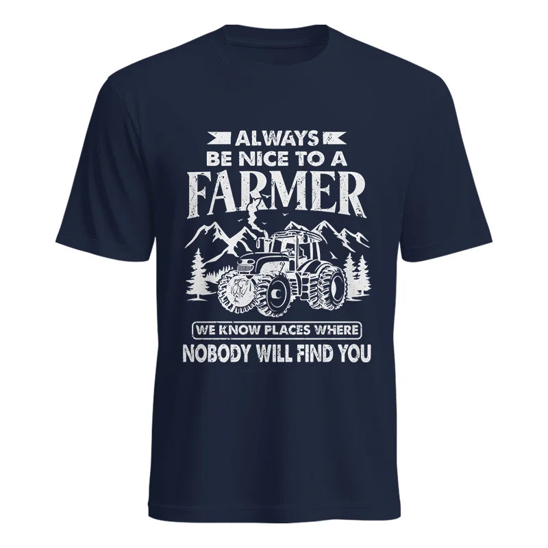 Nice Farmer Funny Tractor Rancher Farming - Unisex Heavy Cotton Tee