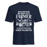 Nice Farmer Funny Tractor Rancher Farming - Unisex Heavy Cotton Tee