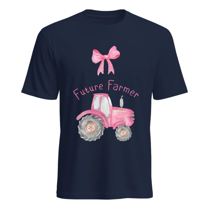 Pink Tractor For Future Farmer - Unisex Heavy Cotton Tee