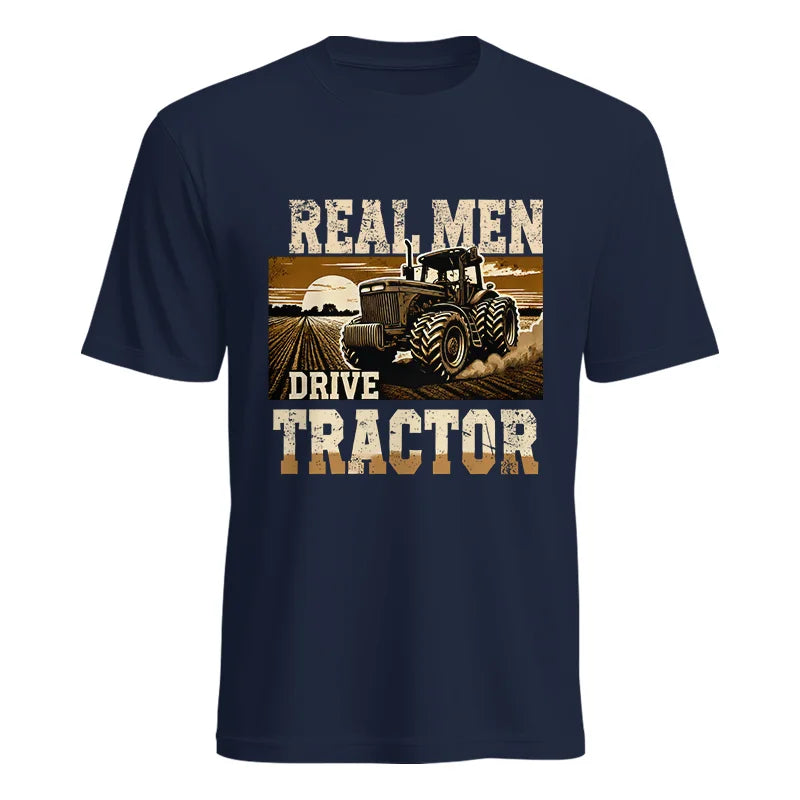 Real Men Drive Tractor - Unisex Heavy Cotton Tee