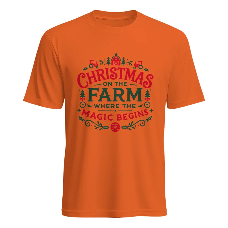 Christmas on the Farm Where the Magic Begins! 1 - Unisex Heavy Cotton Tee