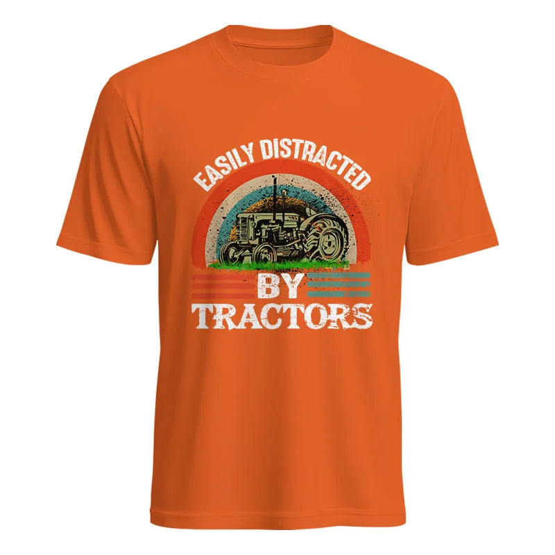 Easily Distracted By Tractors - Unisex Heavy Cotton Tee