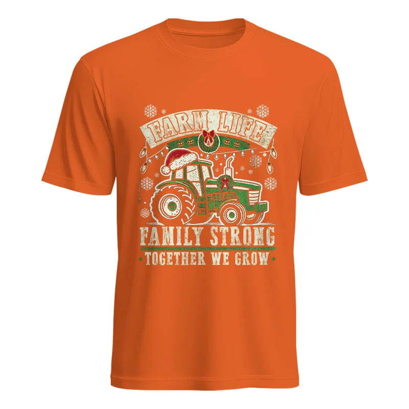 Image of Farm Life Family Strong Together We Grow - Unisex Heavy Cotton Tee