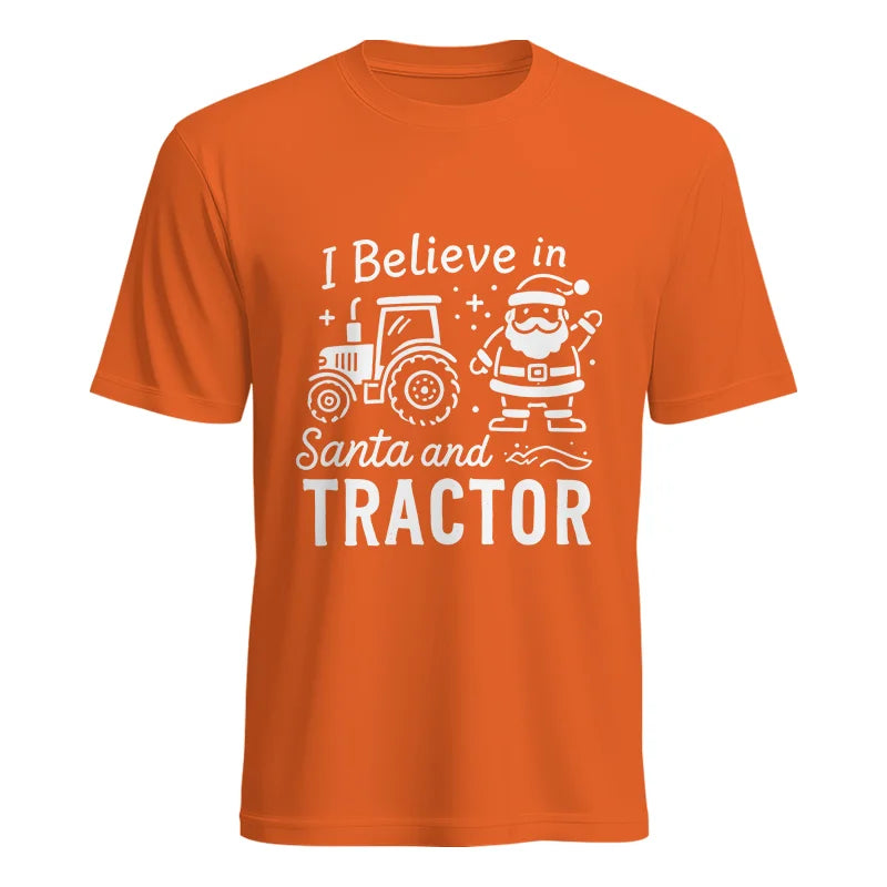 I Believe In Santa And Tractor - Unisex Heavy Cotton Tee