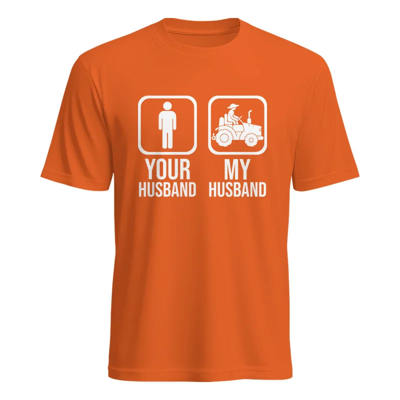 My Husband Is Cooler Than Yours Funny Farm Tractor 1 - Unisex Heavy Cotton Tee