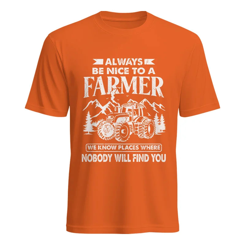 Nice Farmer Funny Tractor Rancher Farming - Unisex Heavy Cotton Tee