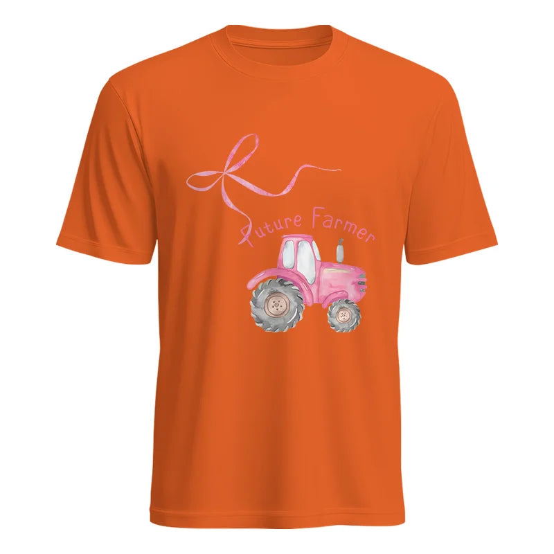 Pink Bow Cute Tractor - Unisex Heavy Cotton Tee