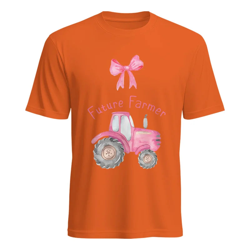 Image of Pink Tractor For Future Farmer - Unisex Heavy Cotton Tee