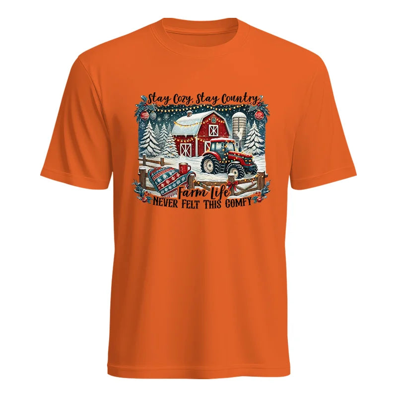 Image of Stay Cozy_Stay Country_Farm Life Never Felt This Comfy 3 - Unisex Heavy Cotton Tee