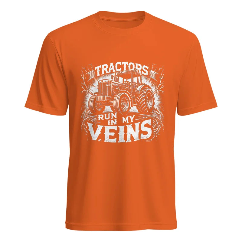 Tractors Run In My Veins - Unisex Heavy Cotton Tee