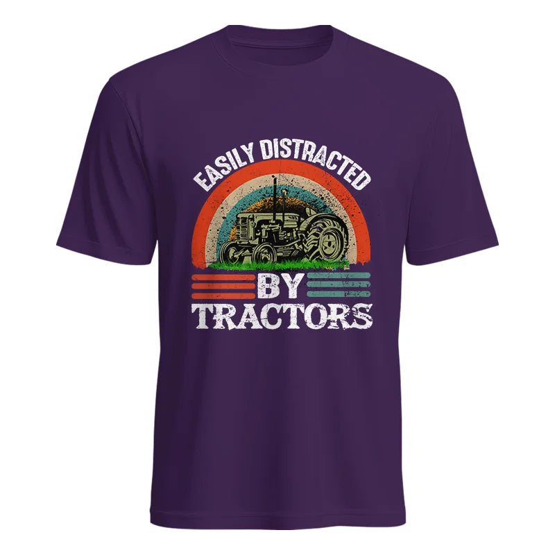 Easily Distracted By Tractors - Unisex Heavy Cotton Tee