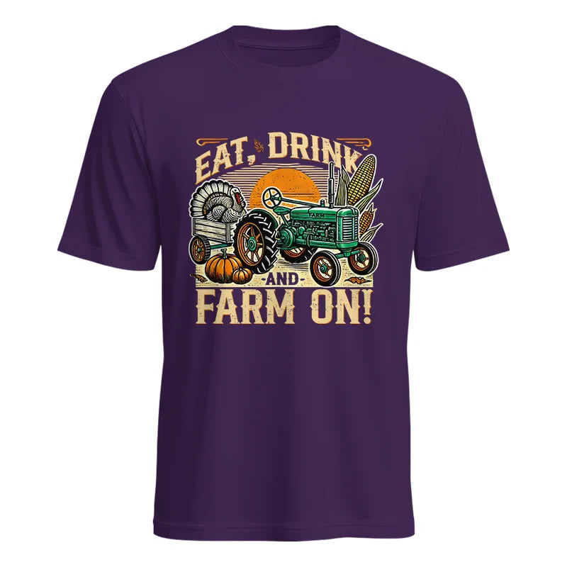 Image of Eat Drink and Farm On - Unisex Heavy Cotton Tee