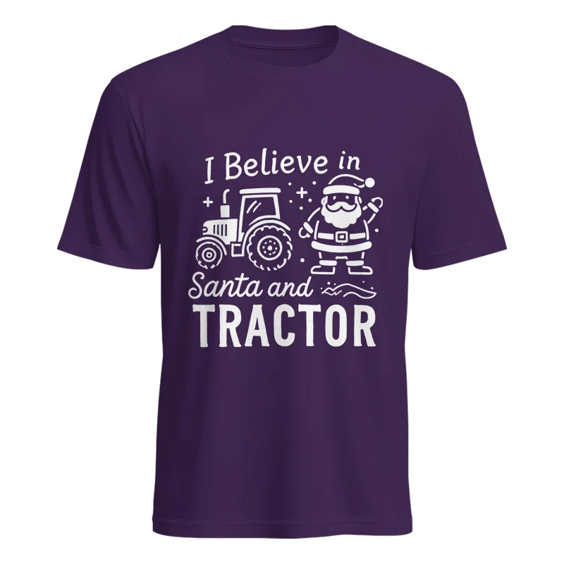 I Believe In Santa And Tractor - Unisex Heavy Cotton Tee