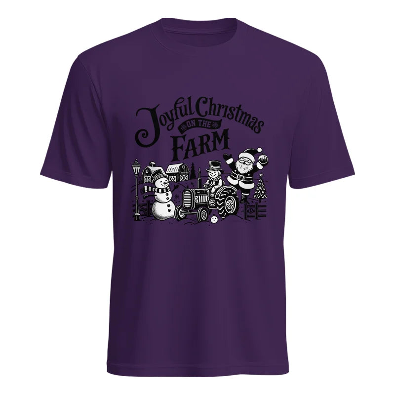 Image of Joyful Christmas On The Farm 1 - Unisex Heavy Cotton Tee