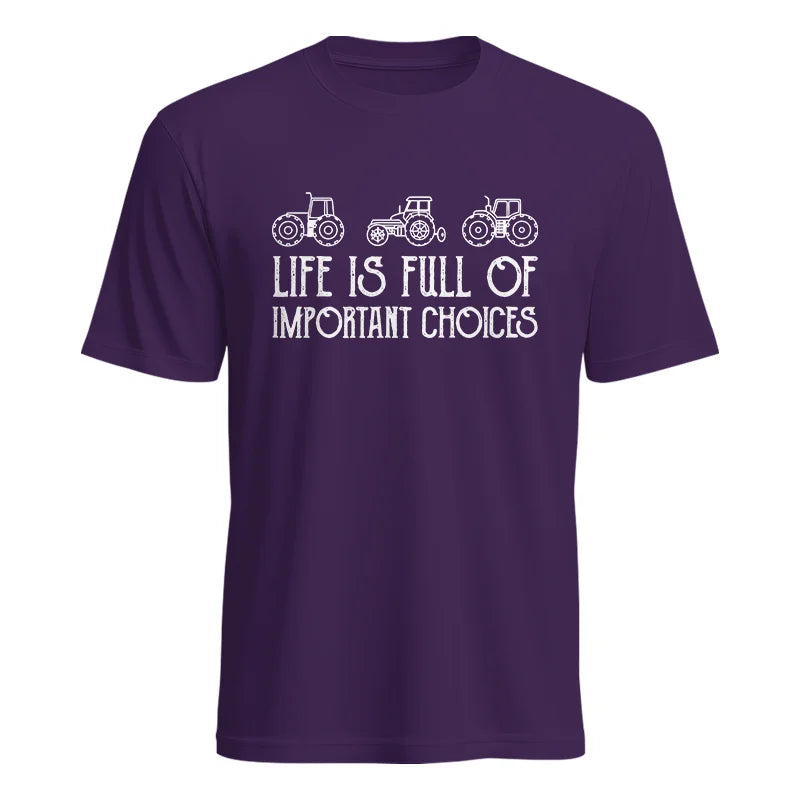 Life Is Full Of Important Choices 7 - Unisex Heavy Cotton Tee