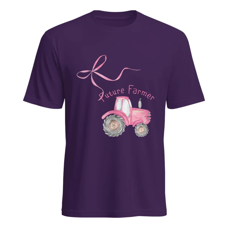 Image of Pink Bow Cute Tractor - Unisex Heavy Cotton Tee