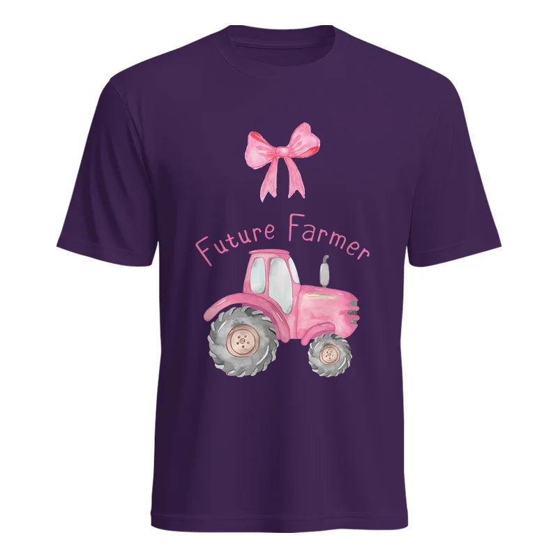 Image of Pink Tractor For Future Farmer - Unisex Heavy Cotton Tee