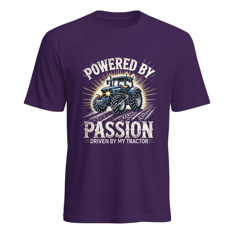 Image of Powered By Passion Driven By My Tractor - Unisex Heavy Cotton Tee