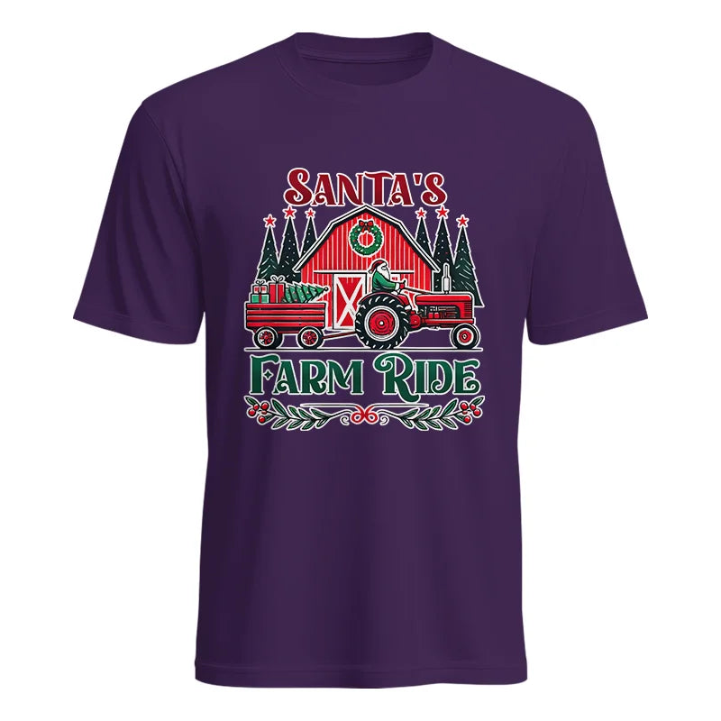 Image of Santa's Farm Ride 1 - Unisex Heavy Cotton Tee