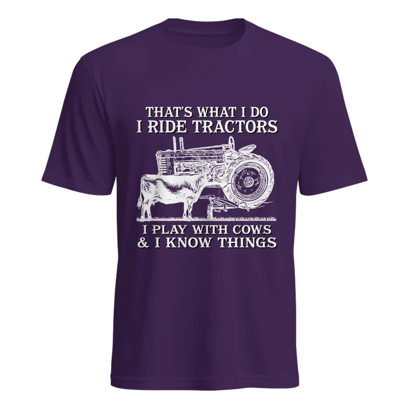 That's What I Do I Ride Tractors - Unisex Heavy Cotton Tee